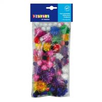 PlayBox: Lesklé pom-pomy 100 ks 10-35 mm - 1/f/1fe1a252e6964fa12ed930937474605f4b682c2d319664348de8f92b463f2be3.jpg