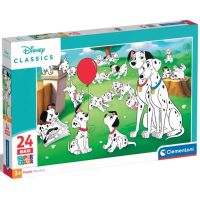 Disney klasiky: 101 dalmatíncov, 24-dielne MAXI puzzle SuperColor – Clementoni