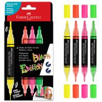 Faber-Castell: Black Edition Shake & Paint sada farebných popisovačov s dvoma hrotmi 3 mm a 1 mm, 4 kusy - 4/2/4288c095497915ea4f49002f5a9341daa77bf4f08291dd069ed06a3c385c566b.jpg