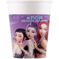 Papierové poháre KPop Demon Hunters, 8 ks, 200 ml