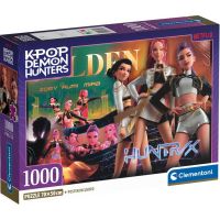 K-Pop Démonskí lovci - Zoey, Rumi a Mira 1000 ks puzzle s plagátom - Clementoni