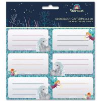 Ars Una: Stardust unicorn štítky na zošity 3x6ks