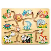 Neuveriteľné zvieratá drevené puzzle