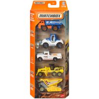 Matchbox: Súprava 5 stavebných autíčok v mierke 1:64 - Mattel