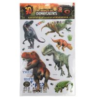 3D Svet dinosaurov dinosaurová nástenná samolepka set s plagátom
