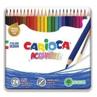 Akvarelové farebné ceruzky, 24 dielny set v kovovom zásobníku - Carioca - a/k/akvarelove-farebne-ceruzky-24-dielny-set-v-kovovom-zasobniku-carioca.jpg