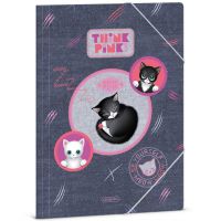 Ars Una: Think Pink roztomilé dosky s mačkami a gumičkou, veľkosť A4 - a/r/Ars-Una-Think-Pink-roztomile-dosky-s-mackami-a-gumickou-velkost-A4-1.jpg