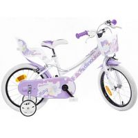 Biele dievčenské detské bicykel vo veľkosti 16