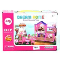 Dream Home ružový zostaviteľný domček pre bábiky s príslušenstvom