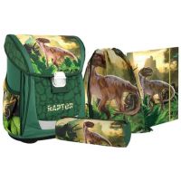 Spirit: Cool Raptor ergonomická školská taška, batoh 4-dielny set