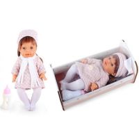 Cikajúca bábika v kockovaných šatách a postieľkou 30cm - c/i/cikajuca-babika-v-kockovanych-satach-a-postielkou-30cm.jpg