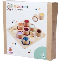 Eichhorn: Drevená Montessori senzorická párovacia sada valčekov – Hmatová vzdelávacia hračka - Simba Toys