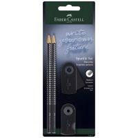 Faber-Castell: GRIP Sparkle sada 4 čiernych grafitových ceruziek s gumičkou a ostričom - f/a/Faber-Castell-GRIP-Sparkle-sada-4-ciernych-grafitovych-ceruziek-s-gumickou-a-ostricom-1.jpg