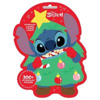 Luna: Disney Stitch vianočný nálepkový set 300ks nálepkami