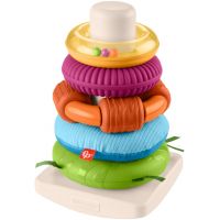 Fisher-Price: Senzorický Rock-A-Stack™ krúžkový pyramíd - Mattel - f/i/Fisher-Price-Senzoricky-Rock-A-Stack--kruzkovy-pyramid--Mattel-1.jpg
