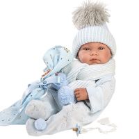 Llorens: Tino 43cm bábika novonarodeného chlapčeka s modrou prikrývkou, cumlíkom a 2 - l/l/llorens-tino-43cm-babika-novonarodeneho-chlapceka-s-modrou-prikryvkou-cumlikom-a-2.jpg
