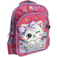 Luna: Must Team mačička s mašľou, zaoblený dvojkomorový škôlkarský ruksak 27x10x31 cm - l/u/Luna-Must-Team-macicka-s-maslou-zaobleny-dvojkomorovy-skolkarsky-ruksak-27x10x31-cm-1.jpg