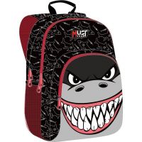 Luna: Must Team školská taška so zaoblením s motívom žraloka, 3-komorový ruksak 32x18x43 cm - l/u/Luna-Must-Team-skolska-taska-so-zaoblenim-s-motivom-zraloka-3-komorovy-ruksak-32x18x43-cm-1.jpg