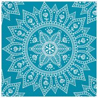 Mandala modro-biela 2-vrstvová papierová servítka balenie 20 ks