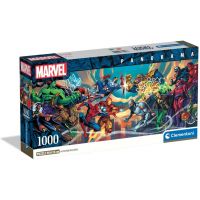 Marvel hrdinovia 1000-dielna panoramatická puzzle s plagátom - Clementoni