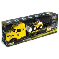 Magic Truck Technic: Kamión s buldozérom a svetlom 80 cm - Wader