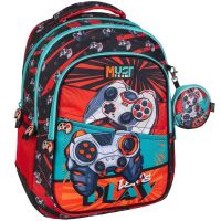 Must... Gamer zaoblený trojkomorový školský batoh, ruksak 32x18x43 cm - m/u/Must--Gamer-zaobleny-trojkomorovy-skolsky-batoh-ruksak-32x18x43-cm-1.jpg