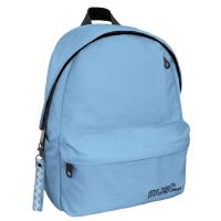 Must: Svetlomodrá zaoblená školská taška, batoh so 4 priehradkami  32x17x42cm