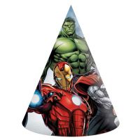 Papierové párty klobúky Avengers, sada 6 ks - p/a/Papierove-party-klobuky-Avengers-sada-6-ks-1.jpg