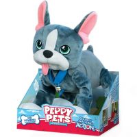 Peppy Pets: plyšový francúzsky buldog s vodítkom 28 cm