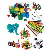 PlayBox: Farebná sada pompomov so zvieratkami