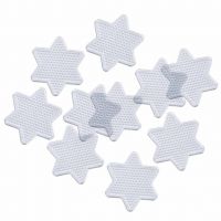 PlayBox: Sada základných dosiek vo forme hviezdy pre 5mm MIDI žehliace korálky, 10 cm, balenie 10 ks.