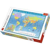 Politická mapa sveta 2000 ks puzzle - Trefl