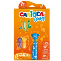 Carioca: Farebné vymývateľné macíkové fixky pre najmenších 12- kusov - s/z/szines-macis-bebi-filctoll-12db-os-carioca.jpg