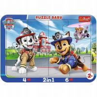 Tlapková patrola psí hrdinovia 2 v 1 rámikové baby puzzle - Trefl - t/l/tlapkova-patrola-psi-hrdinovia-2-v-1-ramikove-baby-puzzle-trefl-1.jpg