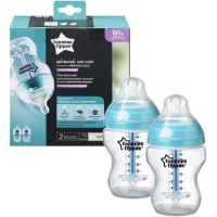 Tommee Tippee: Advanced ANTI-COLIC tyrkysová sada 2 ks dojčenských fliaš 260 ml (od 0 mesiacov)