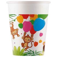 Veselá džungľa vzorované papierové poháre 8 ks sada 200 ml - v/e/Vesela-dzungla-vzorovane-papierove-pohare-8-ks-sada-200-ml-1.jpg