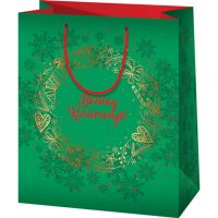 Veselé Vianoce! zelená stredne veľká darčeková taška 18x10x23cm - v/e/vesele-vianoce-zelena-stredne-velka-darcekova-taska-18x10x23cm.jpg