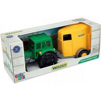Zelený traktor s  prívesom pre kone 38 cm - Wader - z/e/zeleny-traktor-s-privesom-pre-kone-38-cm-wader.jpg