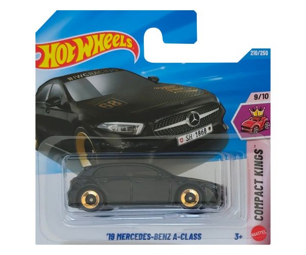 Hot Wheels: 19 Mercedes-Benz A-Class čierne autíčko 1/64 - Mattel