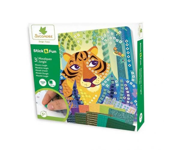 StickN Fun set na vytváranie mozaikového obrazu - Zvieratá džungle