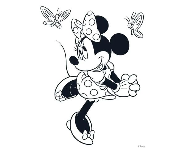 Luna: Omaľovánka Minnie Mouse s nálepkami a 6 fixkami