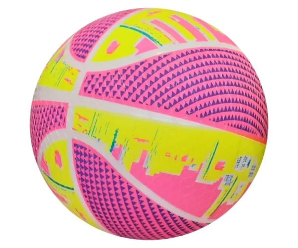 Neónová gumová lopta s basketbalovým vzorom 22 cm vo viacerých verziách