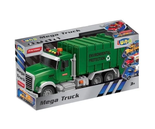 Mega Truck: Kamió na zber selektívneho odpadu so svetelnými a zvukovými efektmi 40x14x21cm