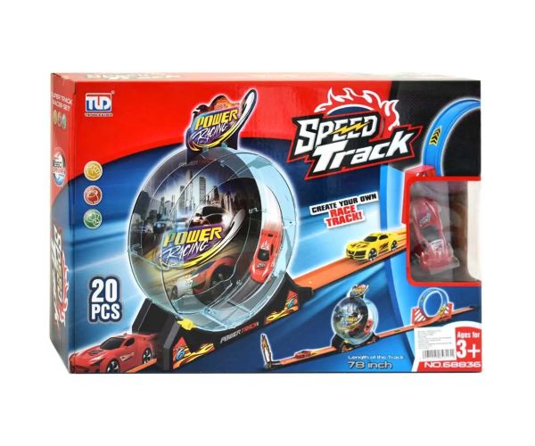 Speed Track 20-dielna pretekárska dráha so slučkou a autom 1/64