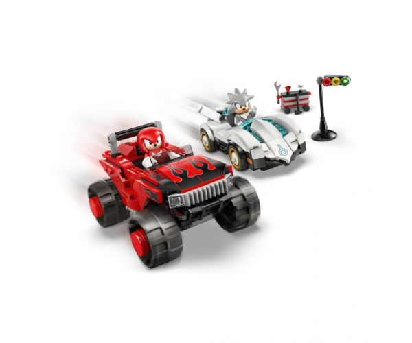 LEGO® Sonic the Hedgehog™: Silver auto Knuckles monster trucku proti (77118)