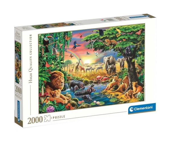 Stretnutie v Afrike HQC puzzle 2000 dielikov - Clementoni
