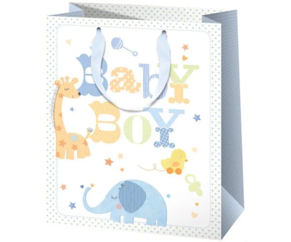 Exkluzívna veľká darčeková taška Baby Boy 27x33x14cm