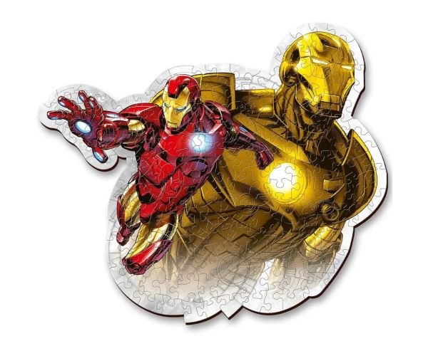Wood Craft: Marvel Avengers - Iron Man 160 kusový prémiový drevený puzzle - Trefl