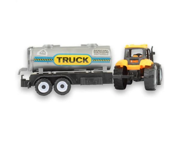 Engineering Truck: 2-dielny set pracovný strojov s traktormi, prívesom s cisternou a sudom