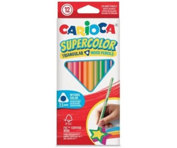 SuperColor 12-set trojhranných farebných ceruziek - Carioca